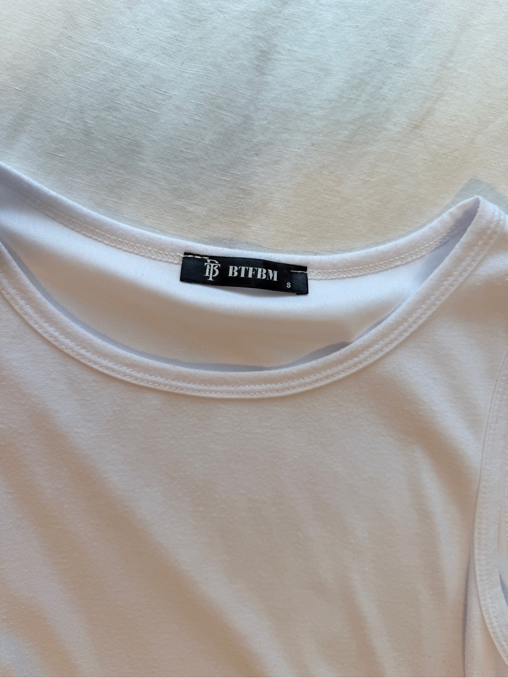 Sleeveless White Midi Dress by BTFBM — Clean Contemporary Staple - Picture 3 of 3